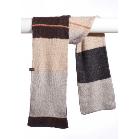 Cashmere Unisex Designer Knitted double layer narrow Shawl in beautifully matching colors
